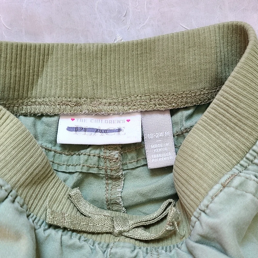 The Children's Place Khaki Shorts Pink & Green Pair for Girls